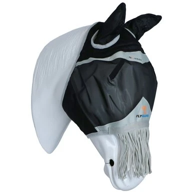 Shires Vliegenmasker Met Oren & Neus Franje Mesh Black 3 Shires Vliegenmasker Met Oren & Neus Franje Mesh Black