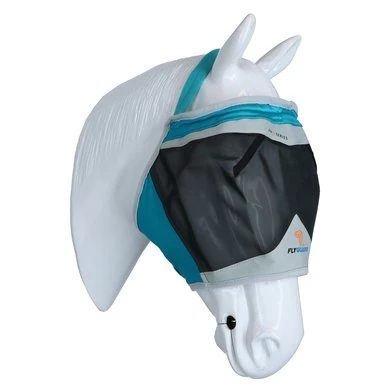Shires Vliegenmasker Zonder Oren Fijne Maas Groenblauw 3 Shires Vliegenmasker Zonder Oren Fijne Maas Groenblauw