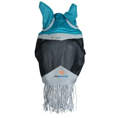 Shires Vliegenmasker Met Oren & Neus Franje Mesh Teal 4 Shires Vliegenmasker Met Oren & Neus Franje Mesh Teal - Afbeelding 2