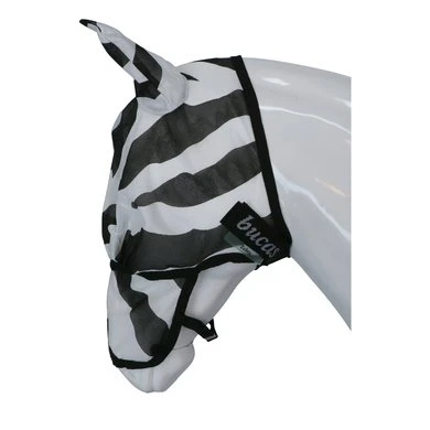 Bucas Buzz-Off Vliegenmasker Extended Nose Zebra 6 Bucas Buzz-Off Vliegenmasker Extended Nose Zebra - Afbeelding 4
