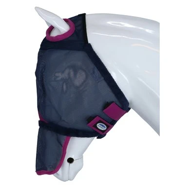 Weatherbeeta Vliegenmasker Comfitec Durable Mesh Met Neus Navy/Paars 5 Weatherbeeta Vliegenmasker Comfitec Durable Mesh Met Neus Navy/Paars - Afbeelding 3