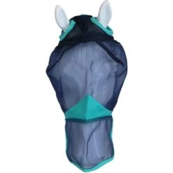 Weatherbeeta Vliegenmasker Comfitec Fine Mesh Met Neus Navy/Turquoise -Waldhau Paard Winkel agradi 446981533 2.0f6f3a