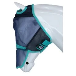 Weatherbeeta Vliegenmasker Comfitec Fine Mesh Met Neus Navy/Turquoise -Waldhau Paard Winkel agradi 446981533 3.0e9b3d