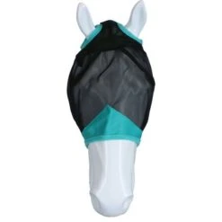 Weatherbeeta Vliegenmasker Comfitec Fine Mesh Zwart/Turquoise -Waldhau Paard Winkel agradi 44698169 2.f52706