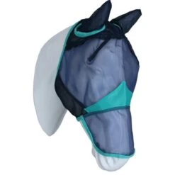 Weatherbeeta Vliegenmasker Comfitec Fine Mesh Met Oren & Neus Navy/Turquoise