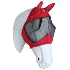 EQUITHÈME Vliegenmasker Supercut Met Oren Framboos Full