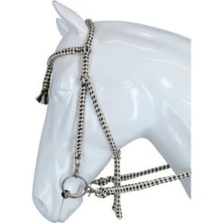 F.R.A. Bithoofdstel Bodanza Katoen Met Afneembare Teugels Naturel/Zwart Cob/Full