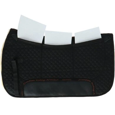 F.R.A. Westernpad De Luxe Extra Volbont 3vaks Met Inlagen Zwart/Naturel 5 F.R.A. Westernpad De Luxe Extra Volbont 3vaks Met Inlagen Zwart/Naturel - Afbeelding 3