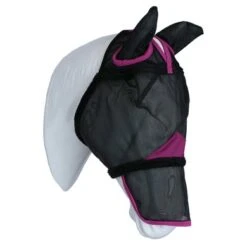 Weatherbeeta Vliegenmasker Comfitec Deluxe Durable Mesh Met Oren En Neus Zwart/Paars