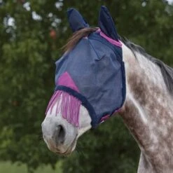 Weatherbeeta Vliegenmasker Comfitec Deluxe Durable Mesh Met Oren En Franjes Navy/Paars 9 Weatherbeeta Vliegenmasker Comfitec Deluxe Durable Mesh Met Oren En Franjes Navy/Paars -Waldhau Paard Winkel agradi 44946874 4.0015f3