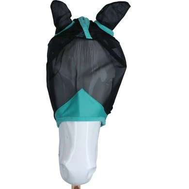 Weatherbeeta Vliegenmasker Comfitec Deluxe Fine Mesh Met Oren Zwart/Turquoise 4 Weatherbeeta Vliegenmasker Comfitec Deluxe Fine Mesh Met Oren Zwart/Turquoise - Afbeelding 2
