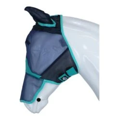 Weatherbeeta Vliegenmasker Comfitec Deluxe Fine Mesh Met Oren En Neus Navy/Turquoise -Waldhau Paard Winkel agradi 44946928 3.f54e22