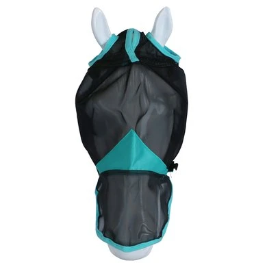 Weatherbeeta Vliegenmasker Comfitec Deluxe Fine Mesh Met Neus Zwart/Turquoise 4 Weatherbeeta Vliegenmasker Comfitec Deluxe Fine Mesh Met Neus Zwart/Turquoise - Afbeelding 2