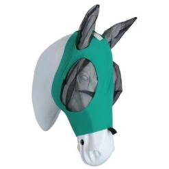 Weatherbeeta Vliegenmasker Deluxe Stretch Bug Met Oren Turquoise/Zwart