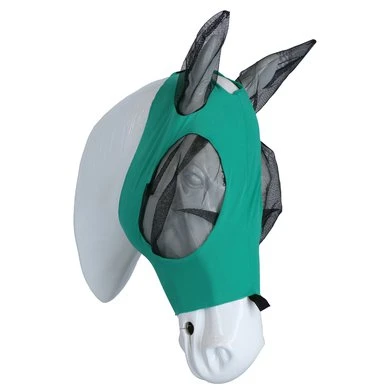 Weatherbeeta Vliegenmasker Deluxe Stretch Bug Met Oren Turquoise/Zwart 3 Weatherbeeta Vliegenmasker Deluxe Stretch Bug Met Oren Turquoise/Zwart