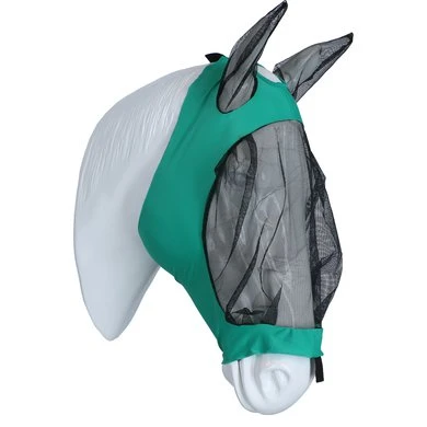 Weatherbeeta Vliegenmasker Deluxe Stretch Met Oren Turquoise/Zwart 3 Weatherbeeta Vliegenmasker Deluxe Stretch Met Oren Turquoise/Zwart
