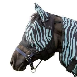 HKM Vliegenmasker Zebra Aqua/Zwart -Waldhau Paard Winkel agradi 44976042 4.2f0736