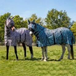 HKM Vliegenmasker Zebra Rose Roze/Grijs -Waldhau Paard Winkel agradi 44986170 5.d04196