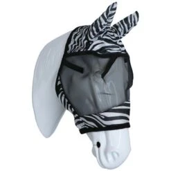 Kerbl RugBe Vliegenmasker Met Oorbedekking Zwart/Zebra Full