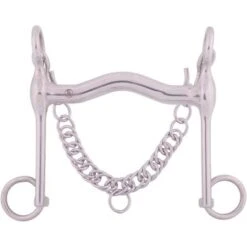 BR Dressuurstang Massief 15mm Vaste Scharen RVS 12,5cm