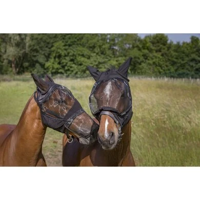 EQUITHÈME Vliegenmasker Anti-UV 2IN1 Zwart 5 EQUITHÈME Vliegenmasker Anti-UV 2IN1 Zwart - Afbeelding 3