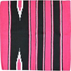 Randol's Navajo Show Blanket Katoen Roze/Zwart/Wit