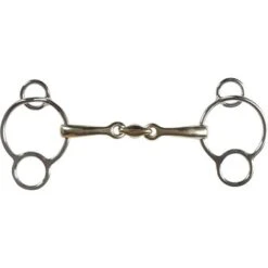 Horka Pessoa Dubbel Gebroken GB 16mm Goldbrass