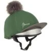 LeMieux Hat Silks Hunter Groen/Grijs One Size 1 LeMieux Hat Silks Hunter Groen/Grijs One Size -Waldhau Paard Winkel lmx lm hat silk huntergreen2 lr.d4411c