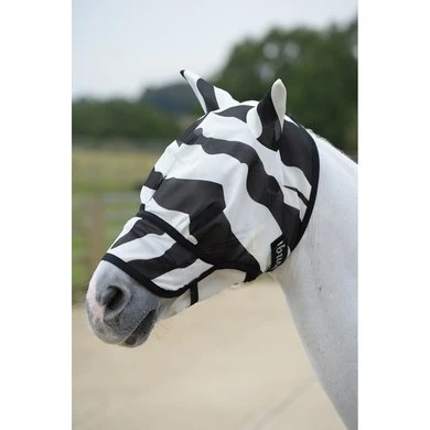 Bucas Buzz-Off Vliegenmasker Extended Nose Zebra 3 Bucas Buzz-Off Vliegenmasker Extended Nose Zebra