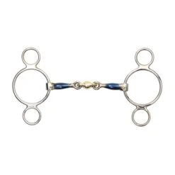 Shires Sweet Iron Twee Rings Bit Met Schakel Blue Sweet Iron
