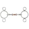 Shires Twee Rings Koperen Koppel Bit RVS -Waldhau Paard Winkel productsh 528.a89717