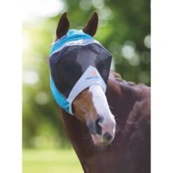 Shires Vliegenmasker Met Ooruitsparing Teal -Waldhau Paard Winkel shires 6663 teal 1.b13ccf