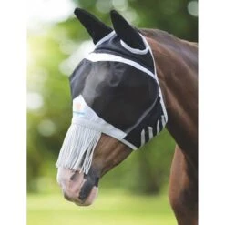 Shires Vliegenmasker Met Oren & Neus Franje Mesh Black 10 Shires Vliegenmasker Met Oren & Neus Franje Mesh Black -Waldhau Paard Winkel shires 6664 black.9e3488