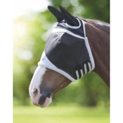 Shires Vliegenmasker Met Oren Robuuste Mesh Zwart -Waldhau Paard Winkel shires 6668 black.6e628e