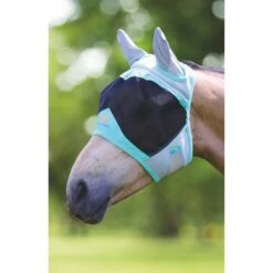 Shires Vliegenmasker Air Motion Met Oren Aqua -Waldhau Paard Winkel shires 6676 aqua.038861