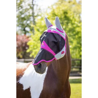 Shires Vliegenmasker Air Motion Met Oren En Neus Roze 6 Shires Vliegenmasker Air Motion Met Oren En Neus Roze - Afbeelding 4