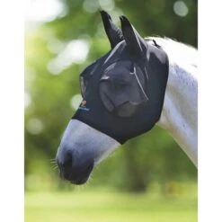 Shires Vliegenmasker Stretch Jet Zwart -Waldhau Paard Winkel shires 6680 black 2.d9e762
