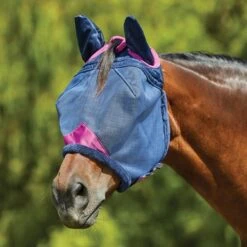 Weatherbeeta Vliegenmasker Comfitec Deluxe Durable Mesh Met Oren Navy/Paars 9 Weatherbeeta Vliegenmasker Comfitec Deluxe Durable Mesh Met Oren Navy/Paars -Waldhau Paard Winkel wb 1009429000 navypurple wb fly mask ears image hero null.10c2f9
