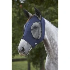 Weatherbeeta Vliegenmasker Deluxe Stretch Bug Met Oren Navy/Zwart -Waldhau Paard Winkel wb 1009573000 navyblack wb deluxe stretch bug eye saver image hero null.0d9ea3