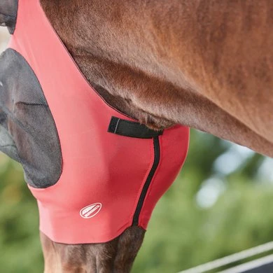 Weatherbeeta Vliegenmasker Deluxe Stretch Bug Met Oren Rood/Zwart 4 Weatherbeeta Vliegenmasker Deluxe Stretch Bug Met Oren Rood/Zwart - Afbeelding 2