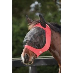 Weatherbeeta Vliegenmasker Deluxe Stretch Met Oren Rood/Zwart